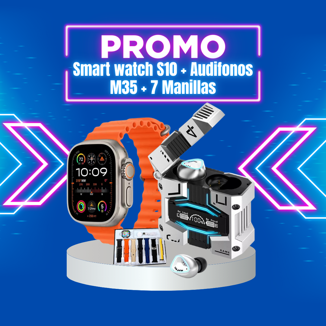 SMART WATCH S10+AUDIFONO M35